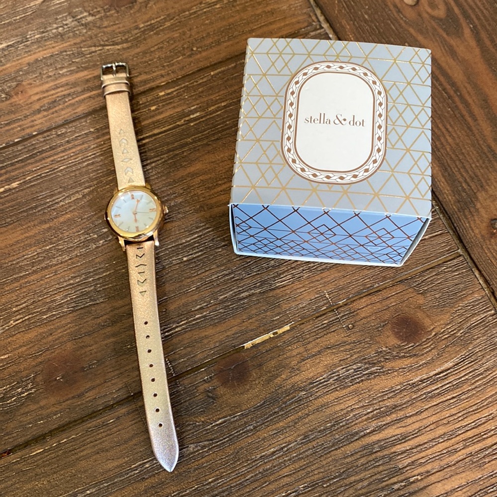Stella & Dot Rose Gold Icon Convertible Watch